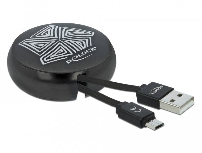 Delock Usb 2.0 Aufrollcable Typ-A Zu Lightning 8 Pin Weiss Ros