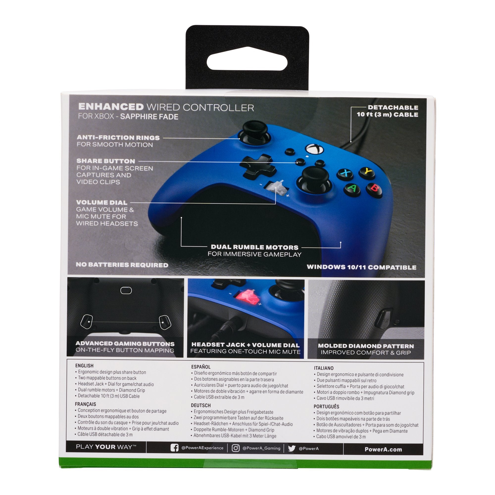 Mando Avanzado Xbox Series X/S Wrls Sapphire Fade