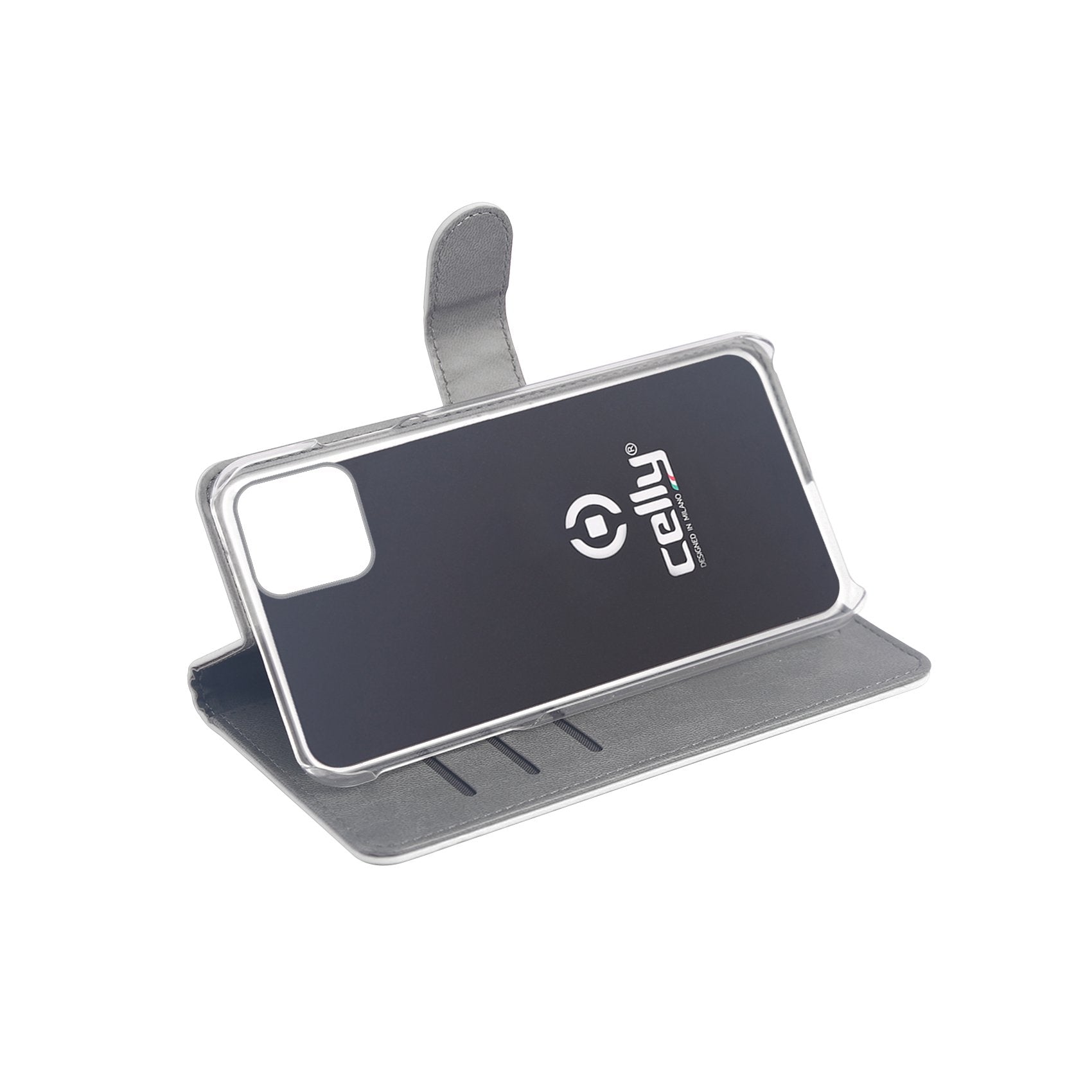 EAN 8021735752523 - Celly Wally funda para teléfono móvil 15,5 cm (6.1") Folio Gris, Blanco imagen 1