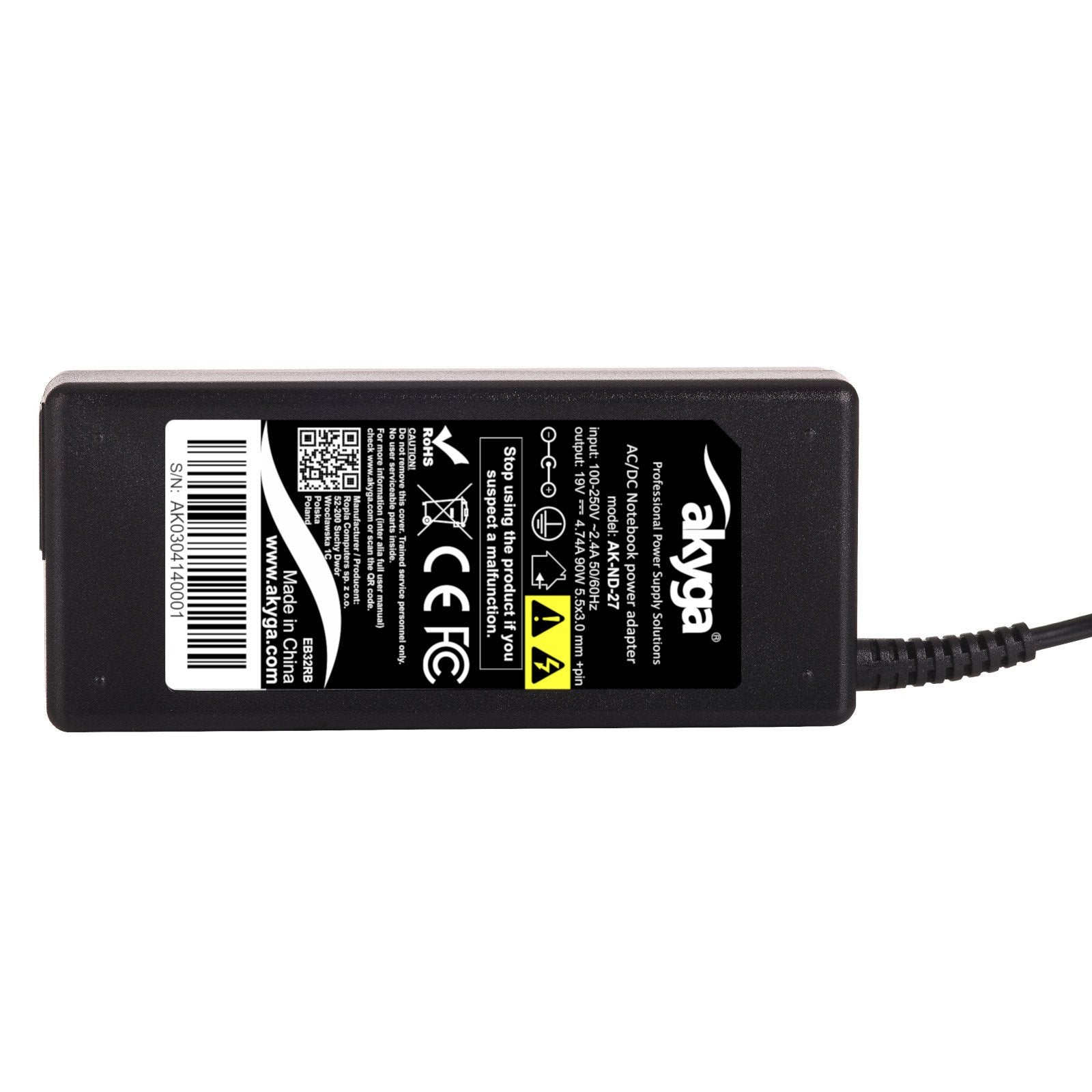 EAN 5901720132390 - Akyga AK-ND-27 adaptador e inversor de corriente Interior 90 W Negro imagen 6