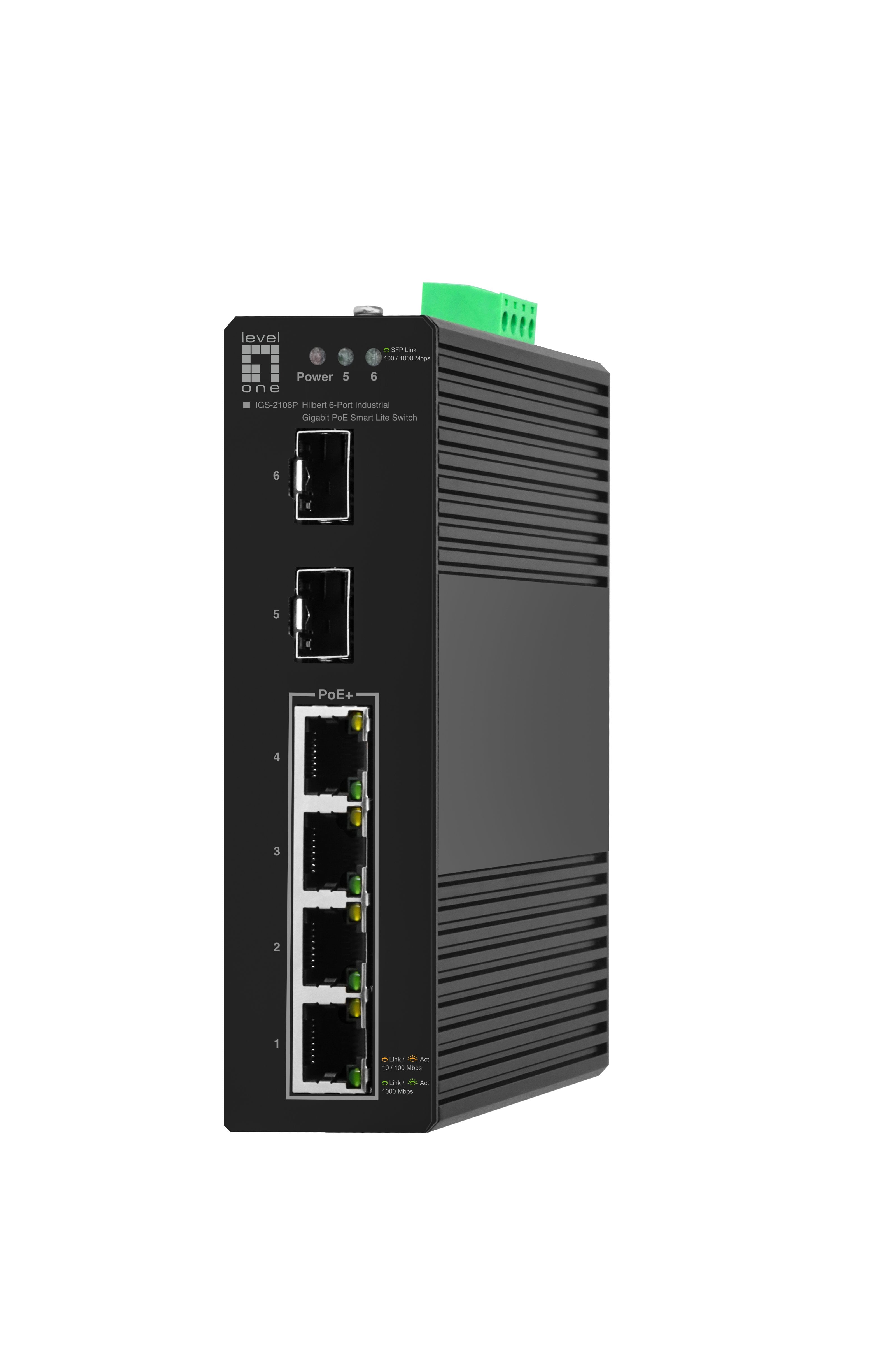 EAN 4015867236178 - LevelOne IGS-2106P switch Gestionado L2 Gigabit Ethernet (10/100/1000) Energía sobre Ethernet (PoE) Negro imagen 1