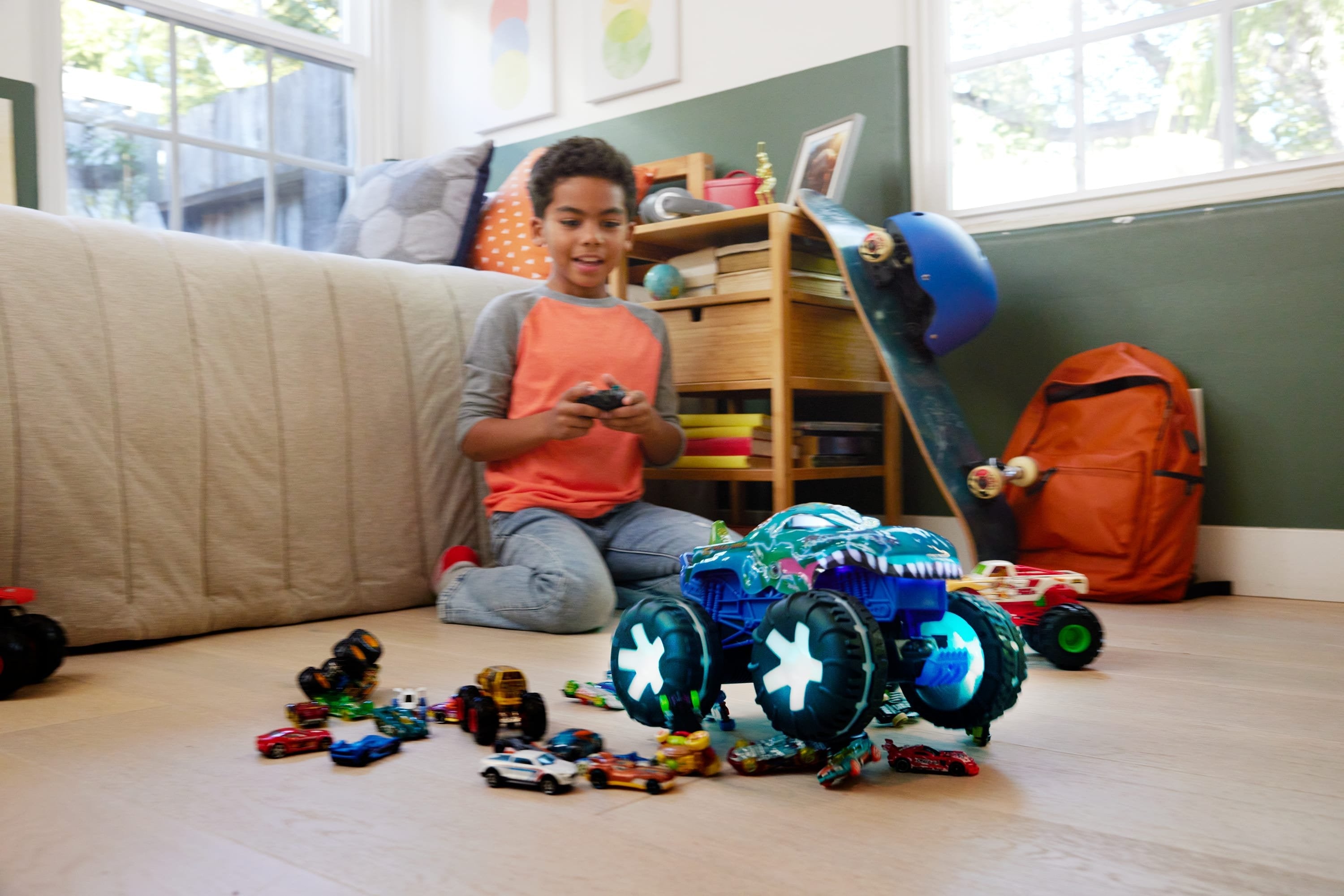 Vehículo Rc Hot Wheels Monster Trucks Mega Wrex Alive Jbd90