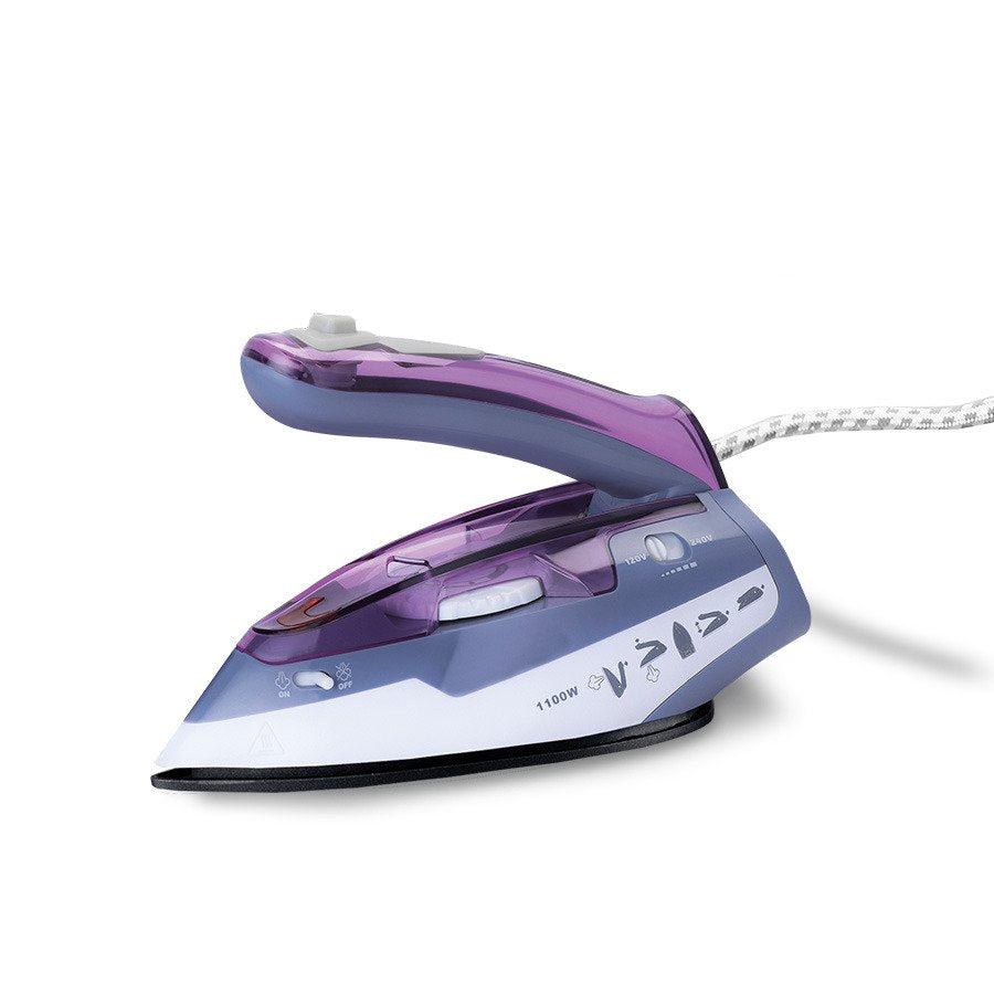EAN 4820096559796 - Maestro MR-317T plancha Plancha vapor-seco Suela antiadherente 1100 W Púrpura, Azul, Blanco imagen 1