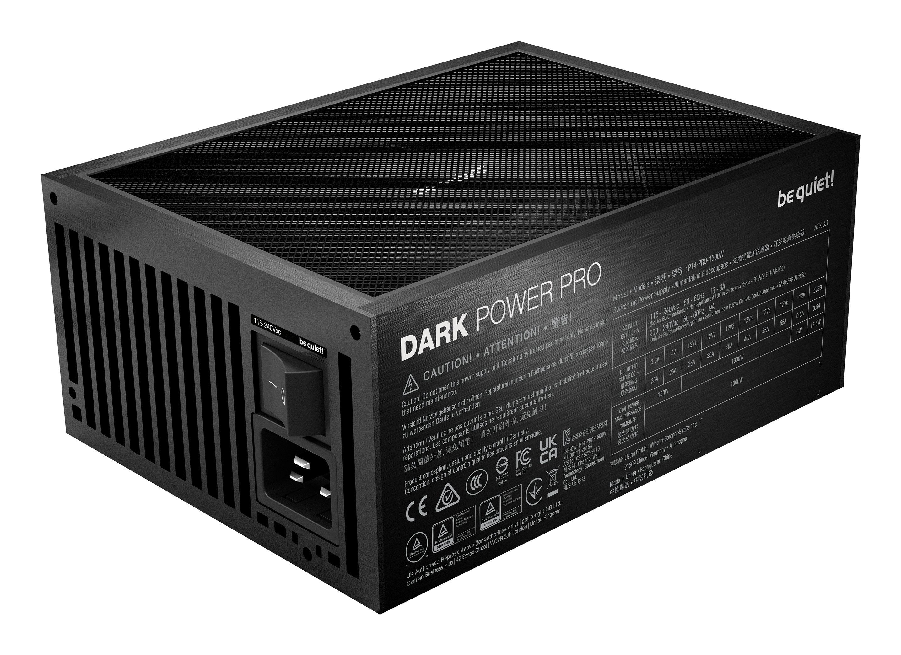 Be Quiet Dark Power Pro 14 Io 1300w (Negro, 1300 Watt) Bp022eu