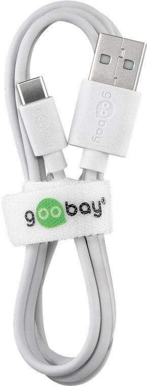 Cable Usb(A) 2.0 A Usb(C) 2.0 Goobay 1m Blanco