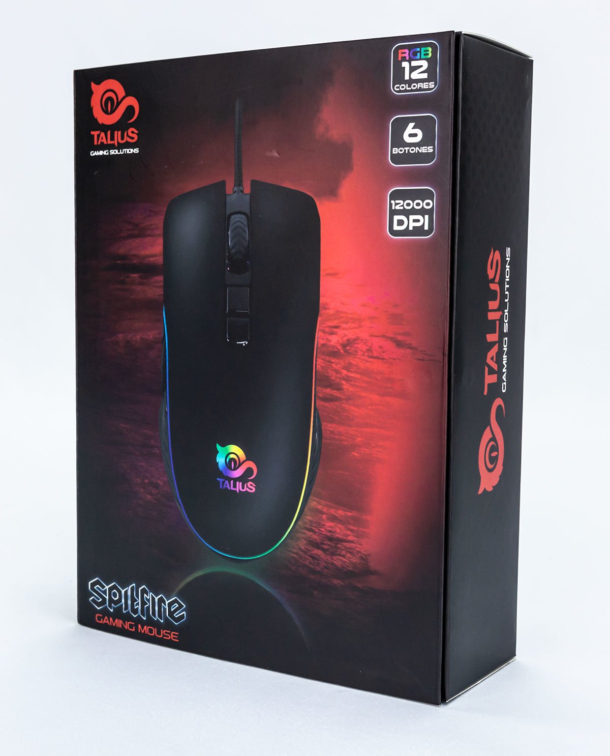 EAN 8436550234817 - TALIUS Spitfire ratón Juego Ambidextro USB IR LED imagen 4
