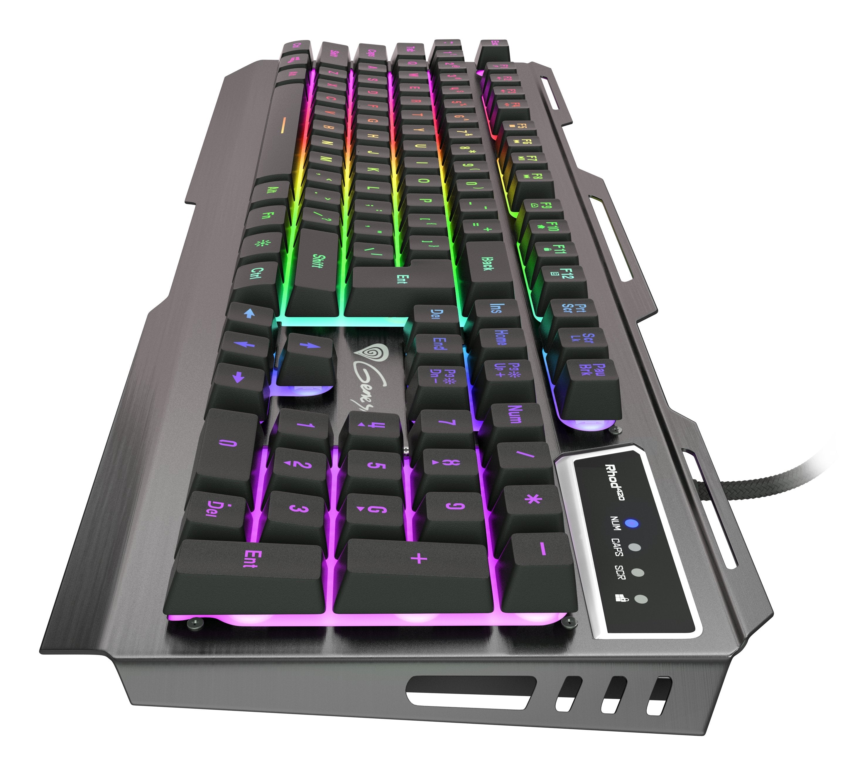 Teclado (Ingles) Genesis Rhod 420 Gaming Rgb Backlight, Usb, Us Layout