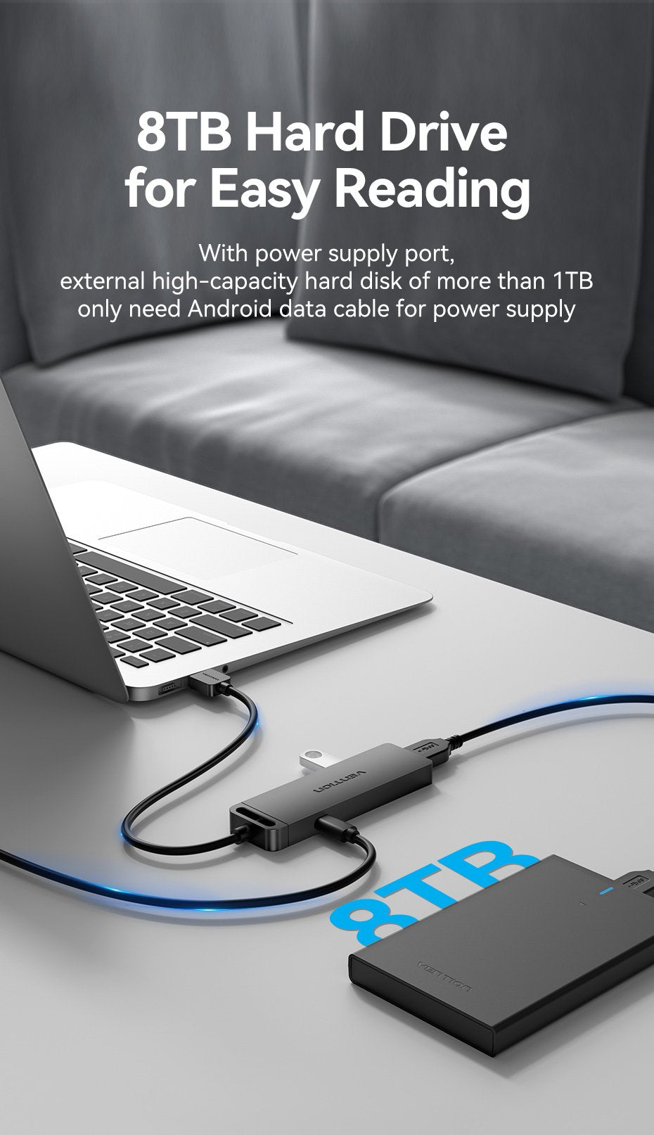 EAN 6922794746633 - Vention CHLBD hub de interfaz USB 3.2 Gen 1 (3.1 Gen 1) Type-A 5000 Mbit/s Negro imagen 20