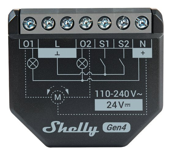 Shelly 2pm Gen4 Actuador Para Estores/Persianas 2 Canales