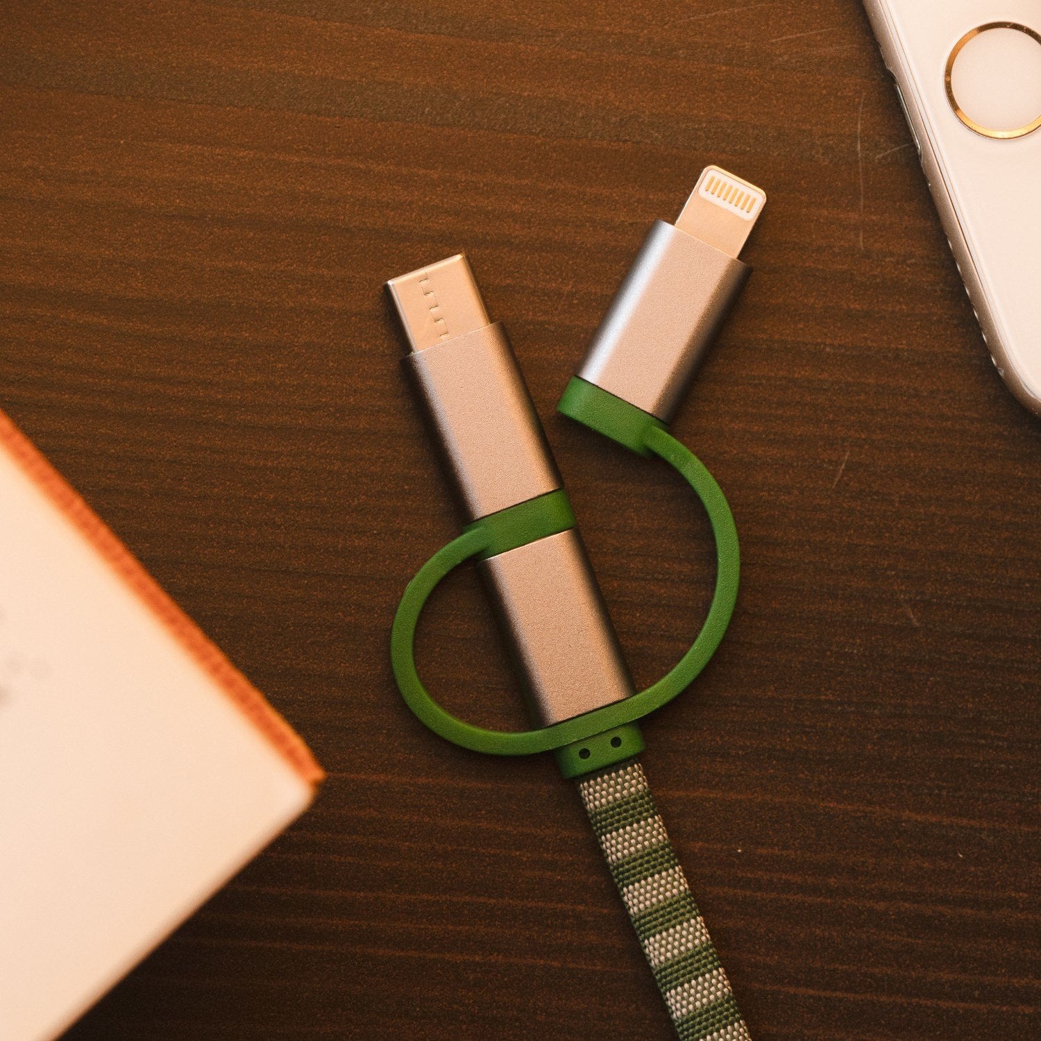 Cable Hogwarts Slytherin 3 En 1 Lightning/Micro/Usb-C