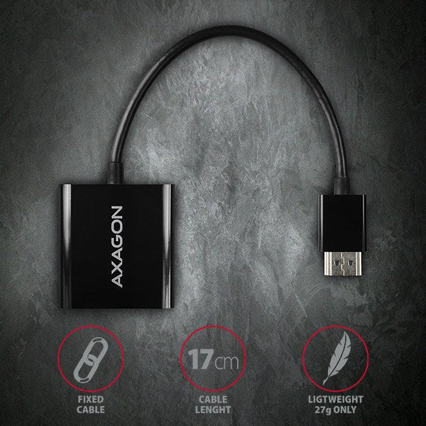 EAN 8595247904393 - Axagon RVH-VGN adaptador de cable de vídeo 0,15 m HDMI tipo A (Estándar) VGA (D-Sub) Negro imagen 5