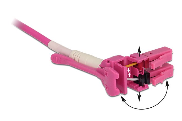 Delock Cable De Fibra Óptica Lc Lc Multimodo Om4 Uniboot 3 M