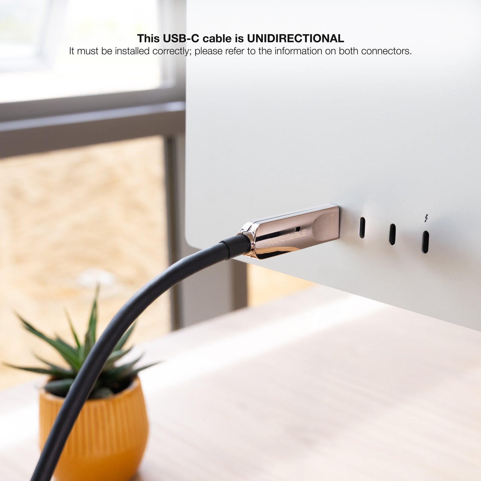 Cable Usb 3.2 Tipo-C Aoc Nanocable 10.01.4610 Usb Tipo-C Macho Usb Tipo-C Macho Hasta 60w 10gbps 10m Negro