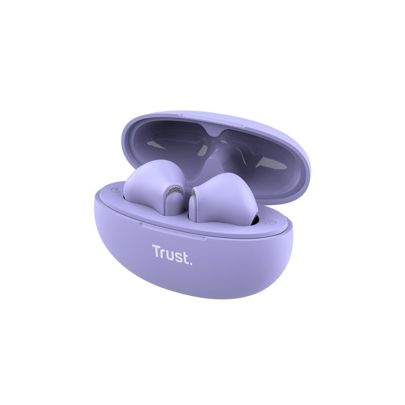 Auriculares Bluetooth Trust Yavi Enc Con Estuche De Carga Morados