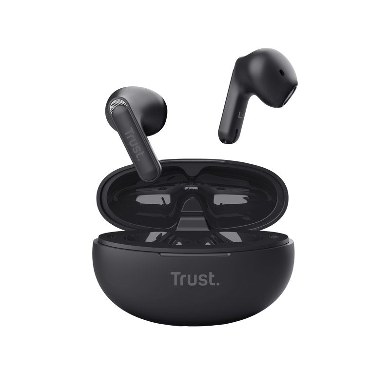 Auriculares Bluetooth Trust Yavi Enc Con Estuche De Carga Negros