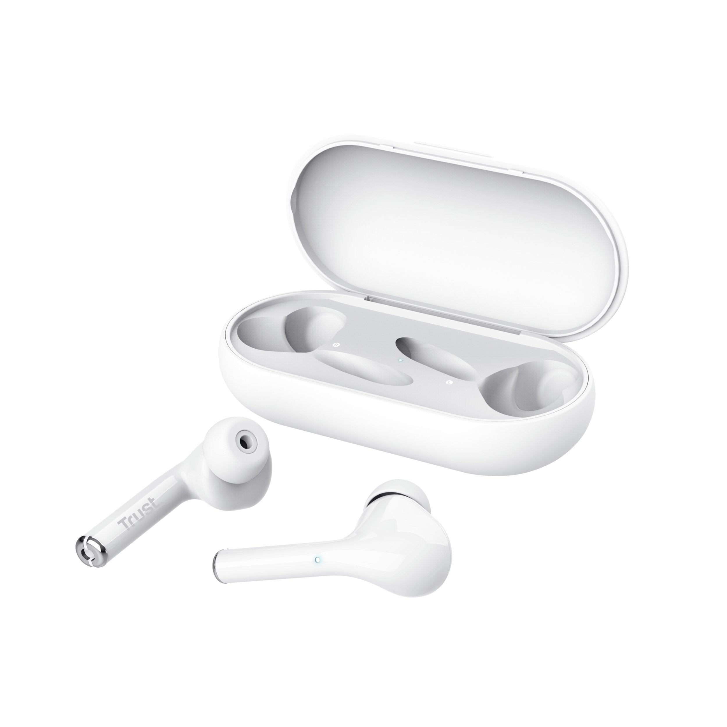 Auriculares Bluetooth Trust Nika Touch Con Estuche De Carga Autonomía 6h Blancos