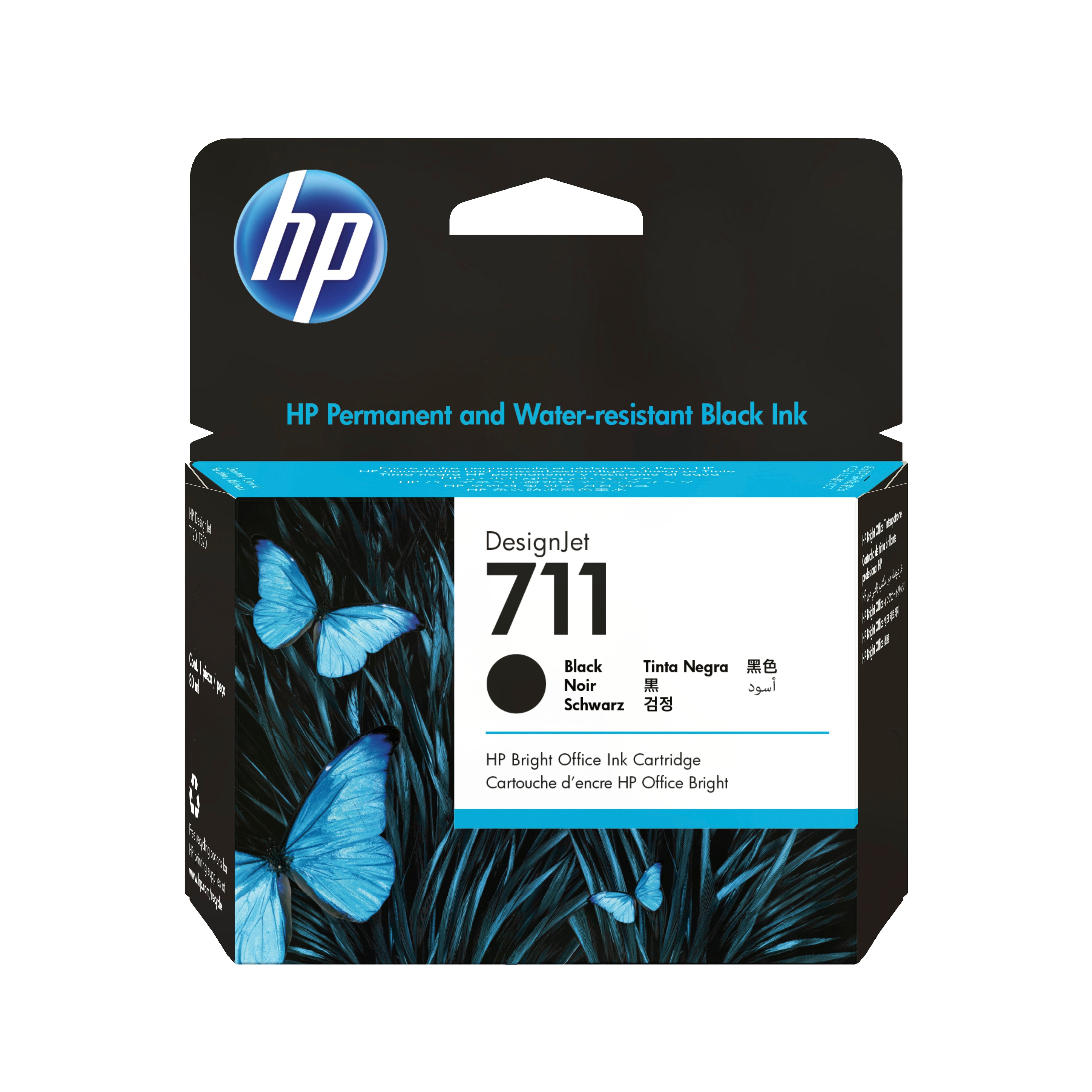 EAN 0886112841164 - HP 711 80-ml Black DesignJet Ink Cartridge cabeza de impresora Inyección de tinta térmica imagen 1