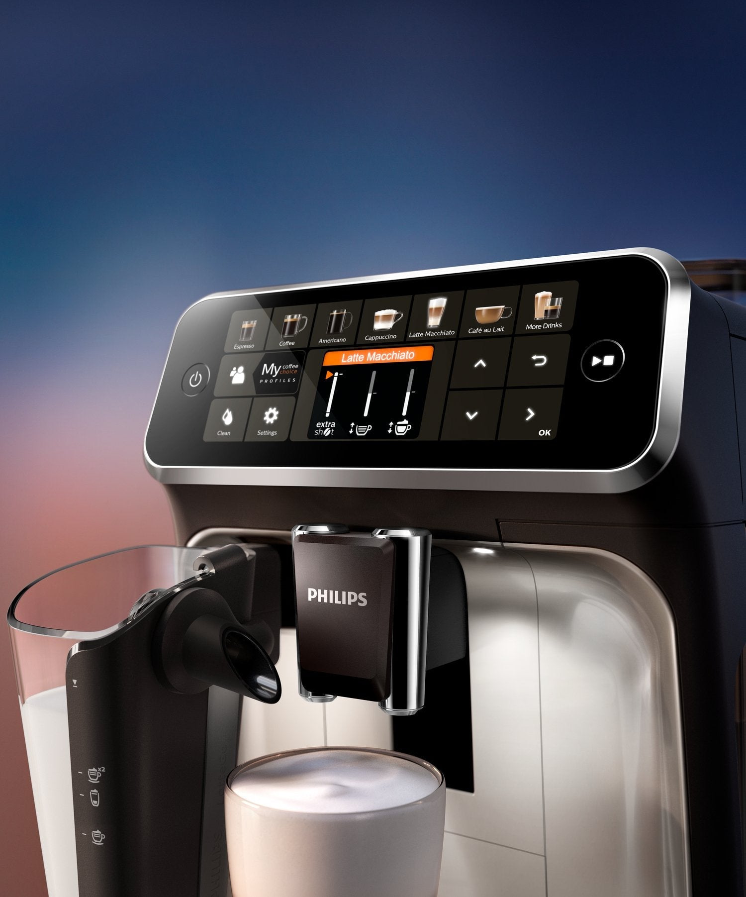 Cafetera Philips Espresso Completamente Automáticas Con 12 Bebidas, Máquina Espresso, 1,8 L, Granos De Café, Molinillo Integrado, 1500 W, Negro, Cromo
