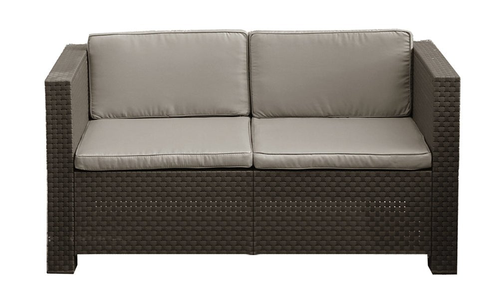 Conjunto De Jardin/Terraza De 2 Sillones+1 Sofa+1 Mesa. Diva Tropea Grafit Sp Berner