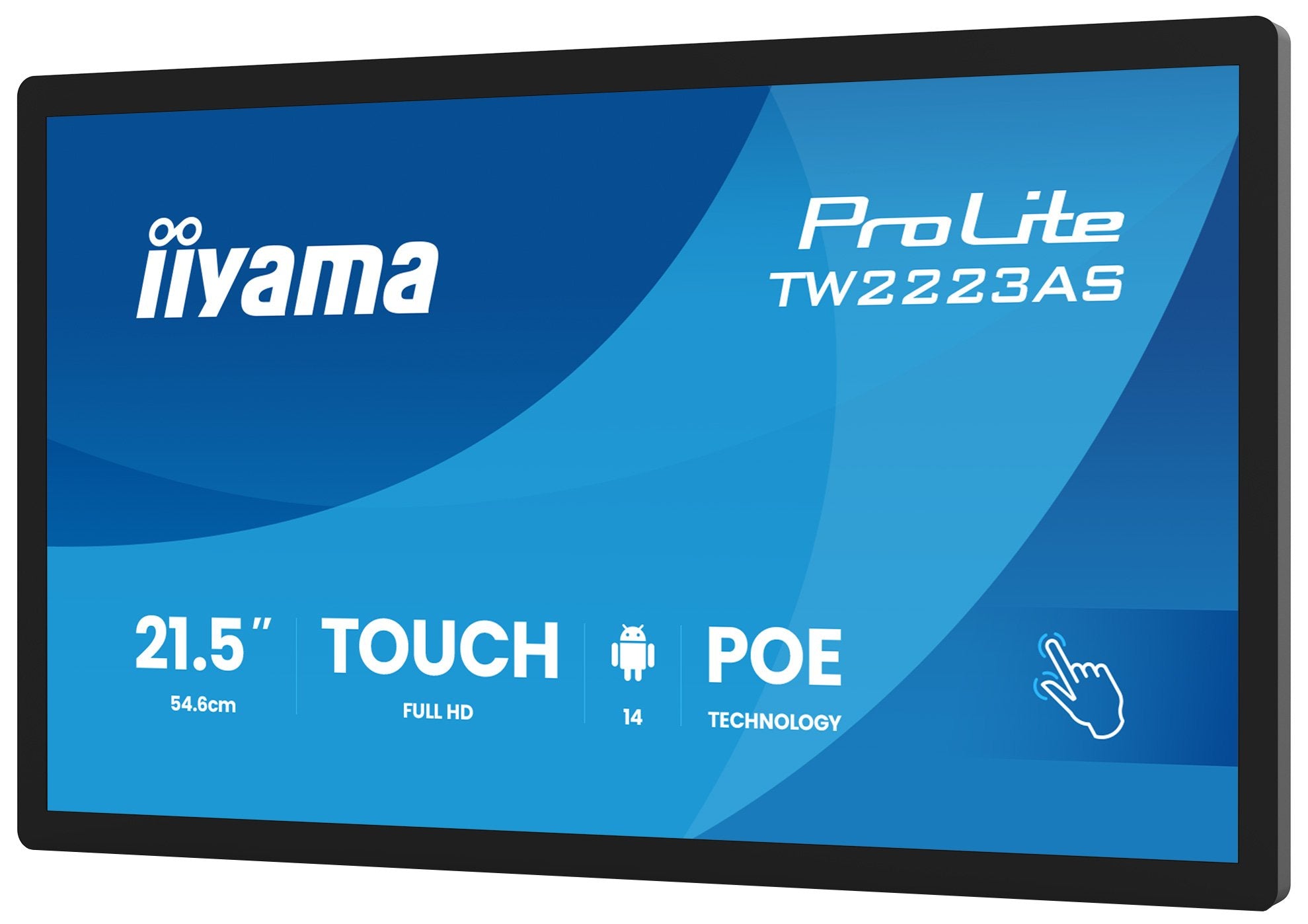 Iiyama 55.0cm 21,5" Tw2223as-B3p 16:9 M-Touch Usbc Android
