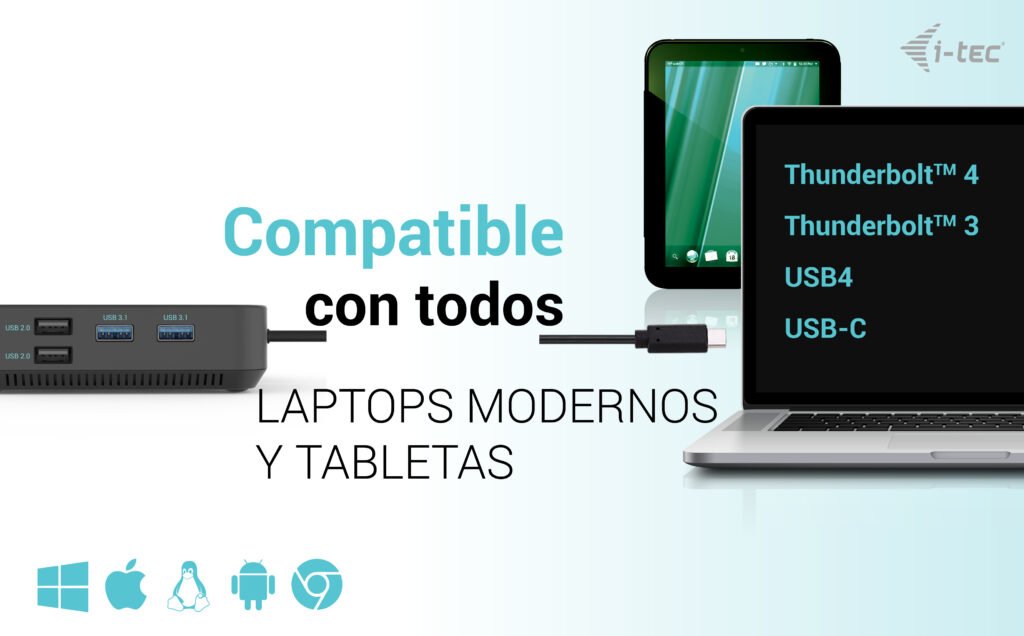 I-Tec Usb-C Hdmi Dual Dp Docking Station With Power Delivery 100 W