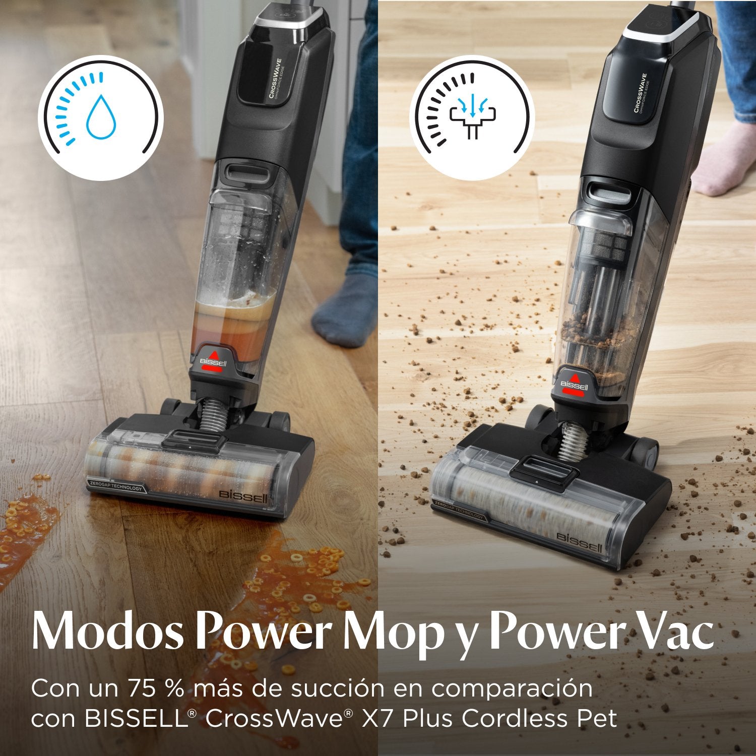 EAN 0011120277302 - Bissell CrossWave OmniForce Edge Pro Aspiradora vertical Batería Seca y húmeda Politetrafluoroetileno (PT imagen 4