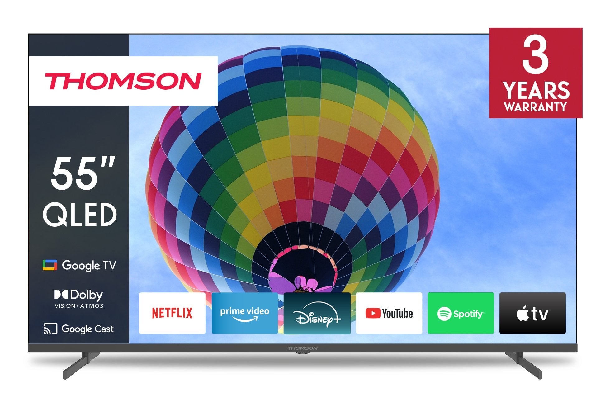 Thom - Thomson Google Tv 55" Qled Side Feet