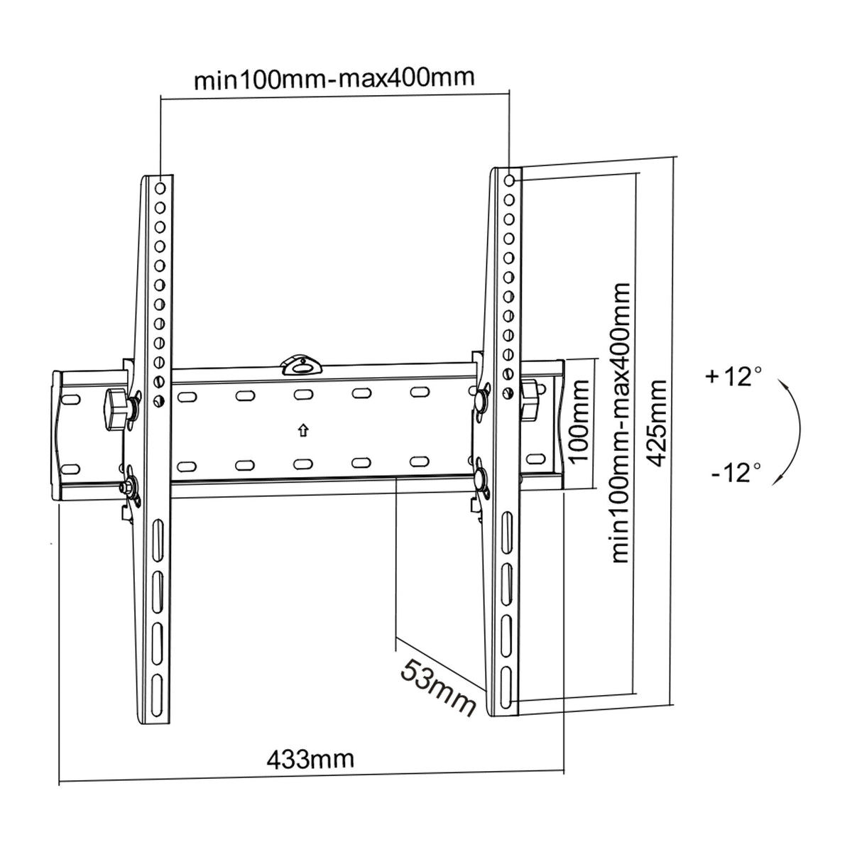 Soporte De Pared Inline Basic Inclinable, Para Tv De Pantalla Plana De 81-140 Cm (32-55"), Máx. 40 Kg