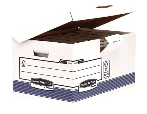 Fellowes Maxi Contenedor De Archivos Con Tapa Fija Azul