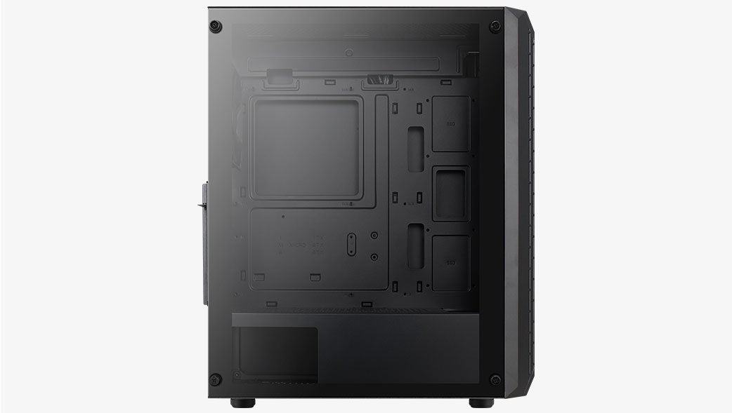 Caja Pc Aerocool Beam-G-Bk-V1 Midi-Tower, Tempered Glass Microatx/Atx/Miniitx