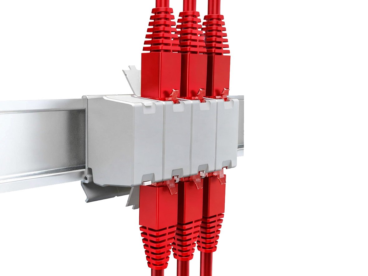 Equip Keymone-Koppler Geschirmt Cat6a 1xrj45 Din Gr
