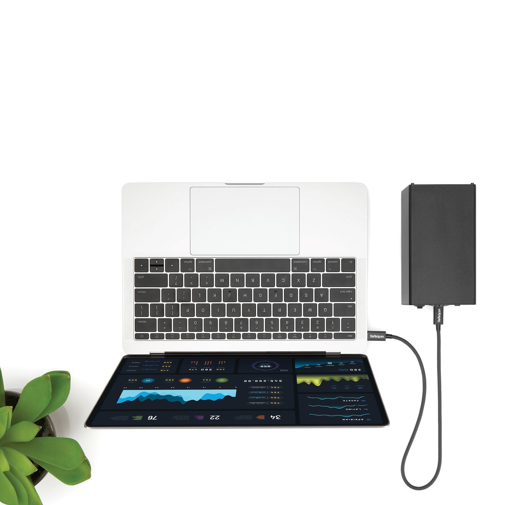 EAN 0065030864428 - StarTech.com TBLT34MM50CM cable Thunderbolt 0,5 m 40 Gbit/s Negro imagen 5