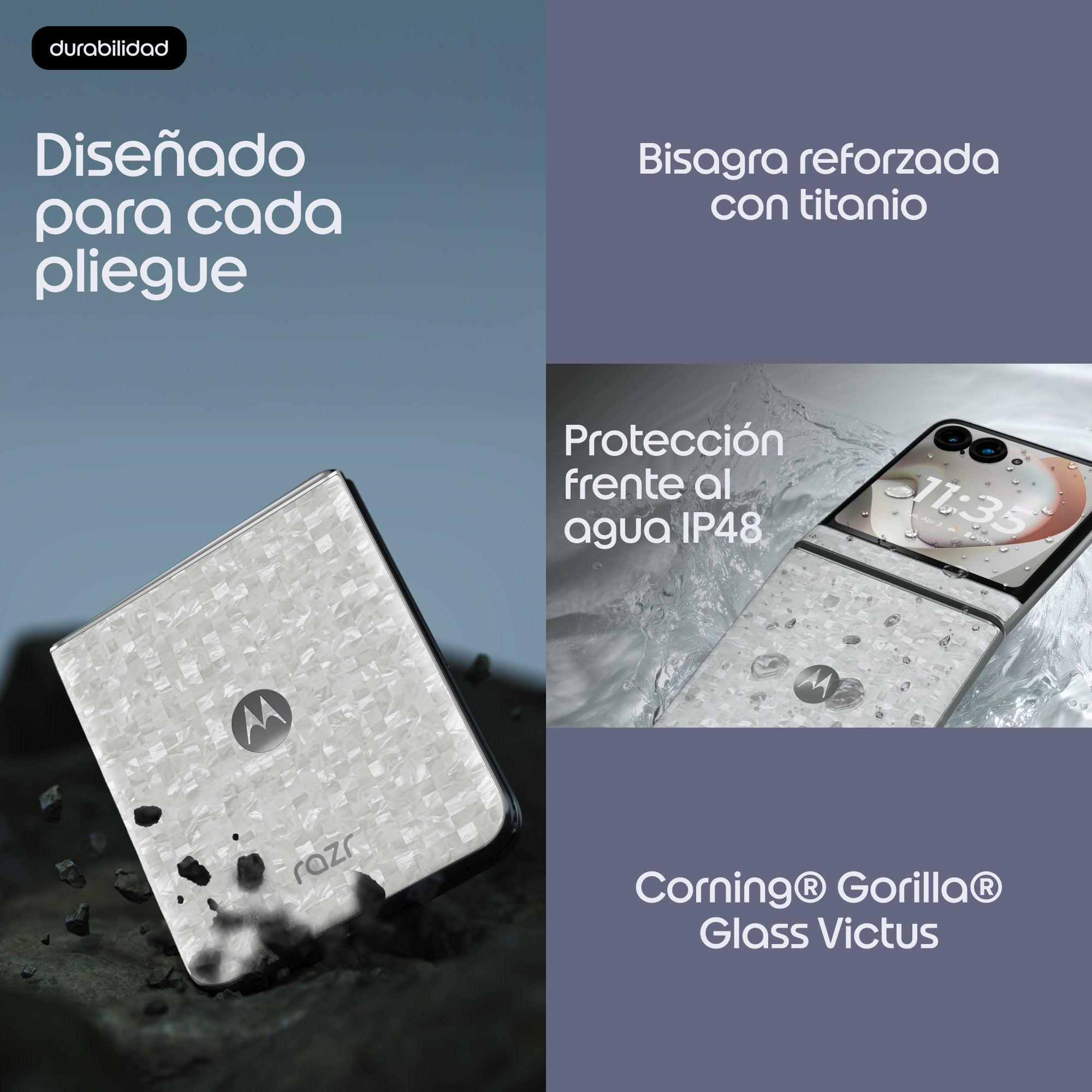 EAN 0840493609867 - Motorola razr 70 17,5 cm (6.9") SIM doble Android 16.0 5G USB Tipo C 8 GB 256 GB 4800 mAh Blanco imagen 21