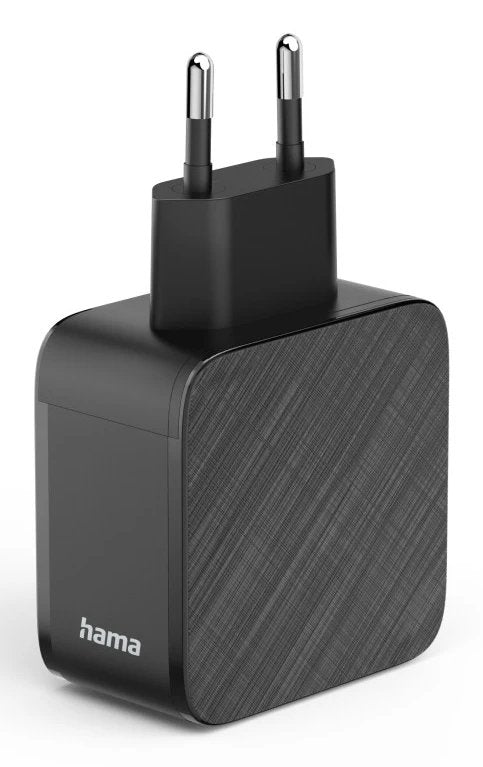 Cargador De Pared Hama - Potencia 65w - 2x Usb-C - Usb-A - Power Delivery - Qualcomm - Negro