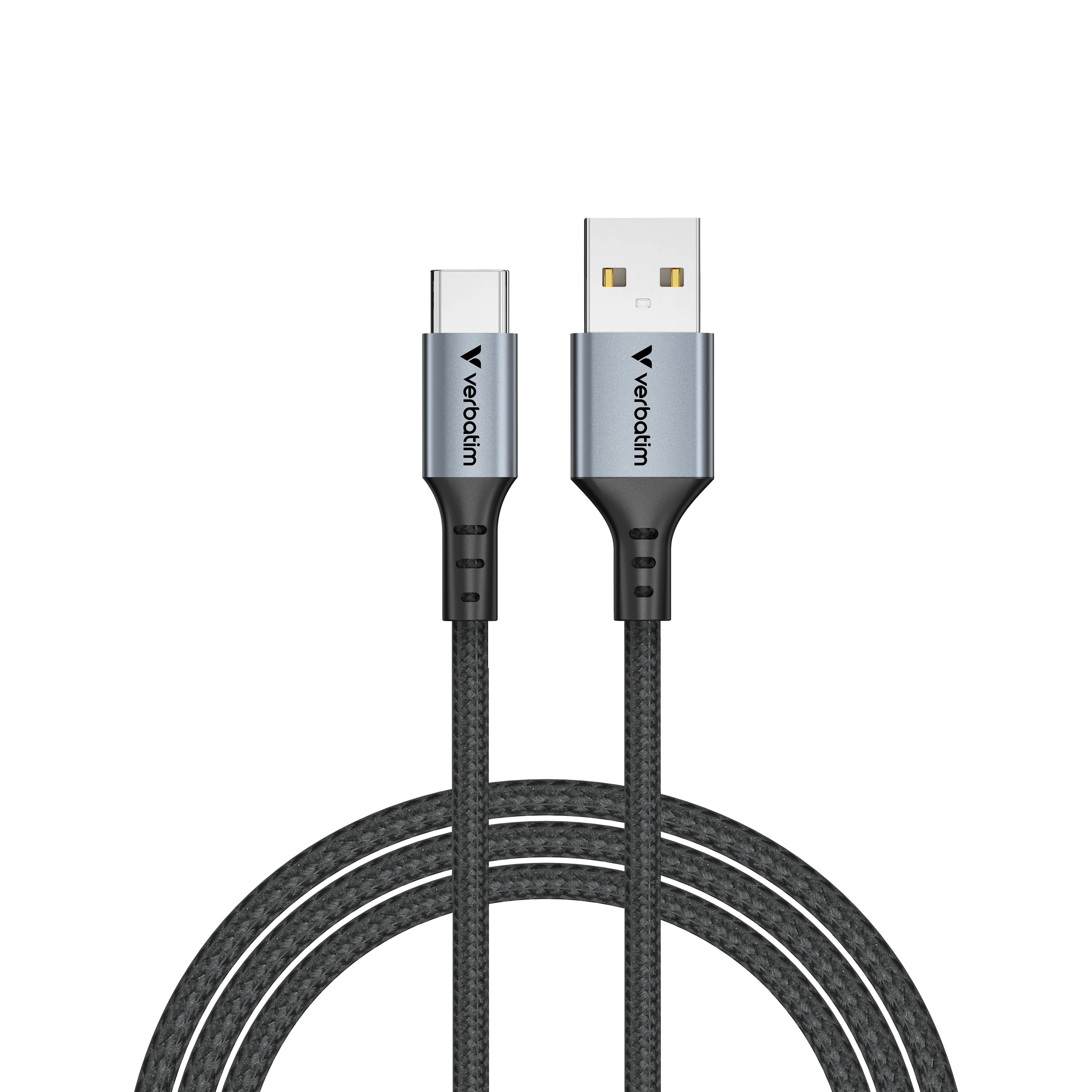 Verbatim Sync & Charge Usb-A Auf Usb-C 18w 120 Cm Gris