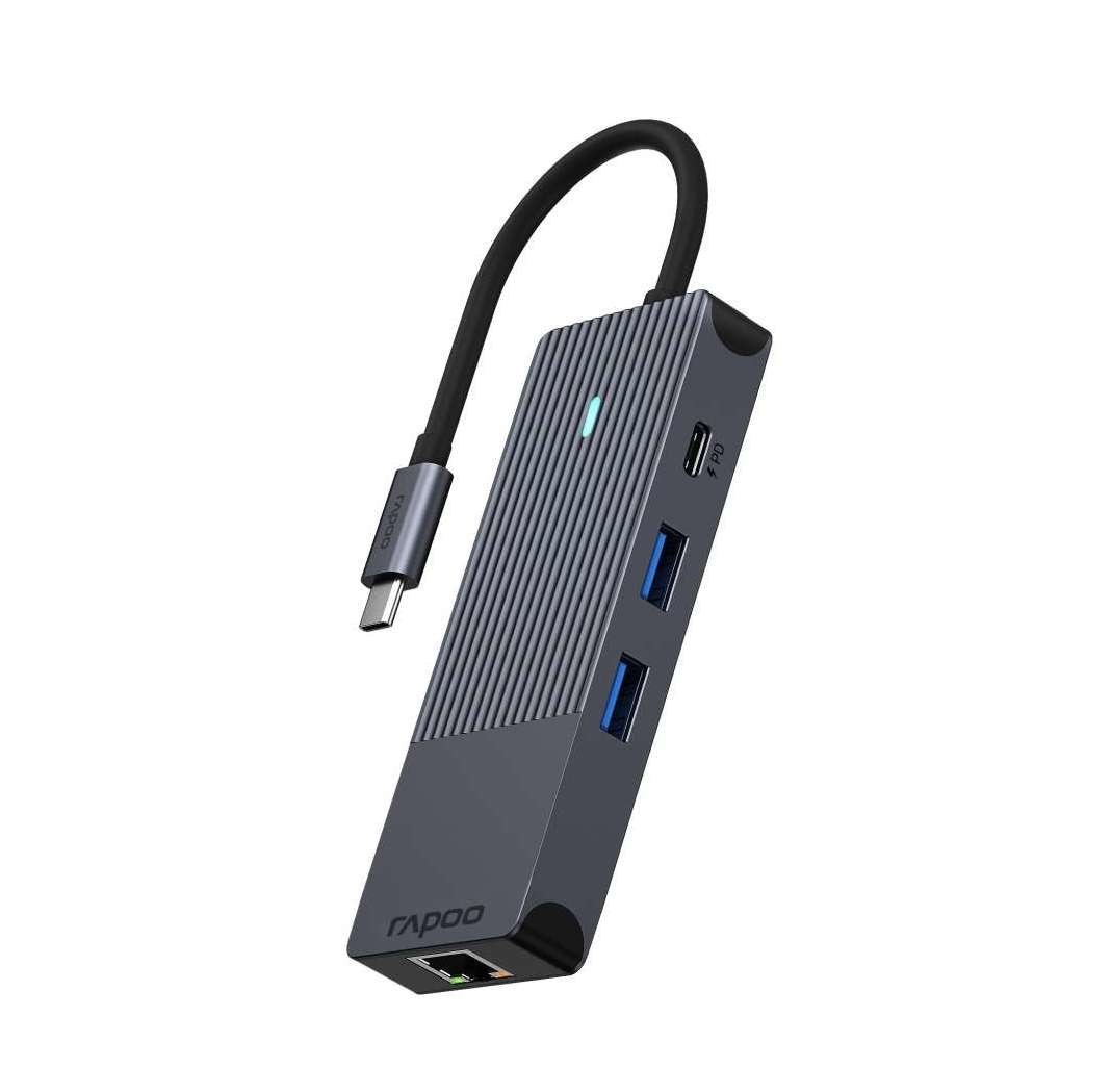 EAN 6940056114129 - Rapoo UCM-2004 tarjeta y adaptador de interfaz HDMI, RJ-45, USB 3.2 Gen 1 (3.1 Gen 1), USB Tipo C imagen 1