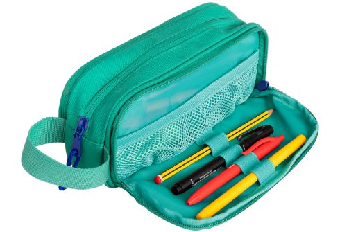 Oxford B-Smart Estuche Portatodo - 3 Compartimentos - Asa Lateral - Fabricado En Material Reciclado - Color Turquesa