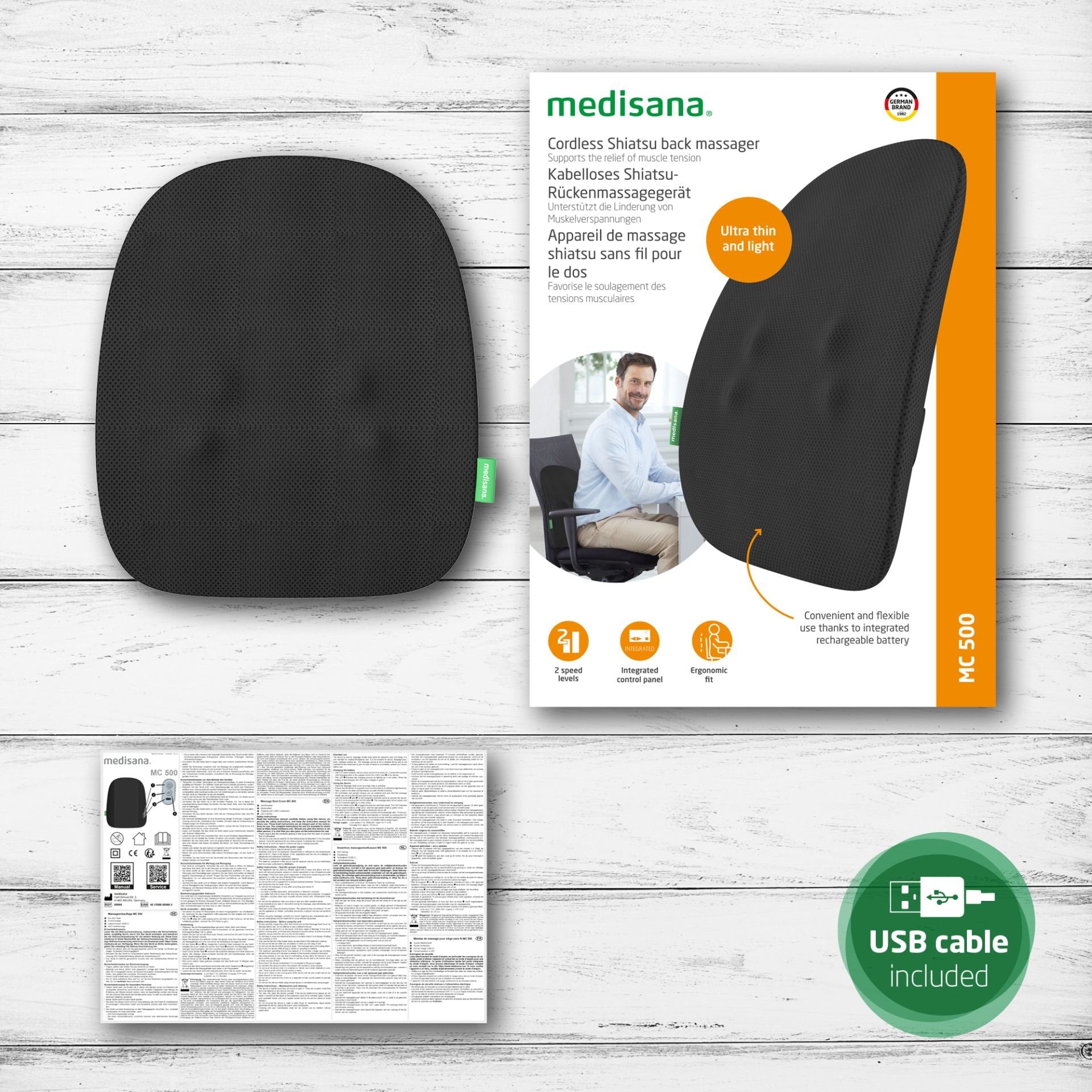 EAN 4015588889660 - Medisana MC 500 masajeador Atrás, Cintura Negro imagen 3