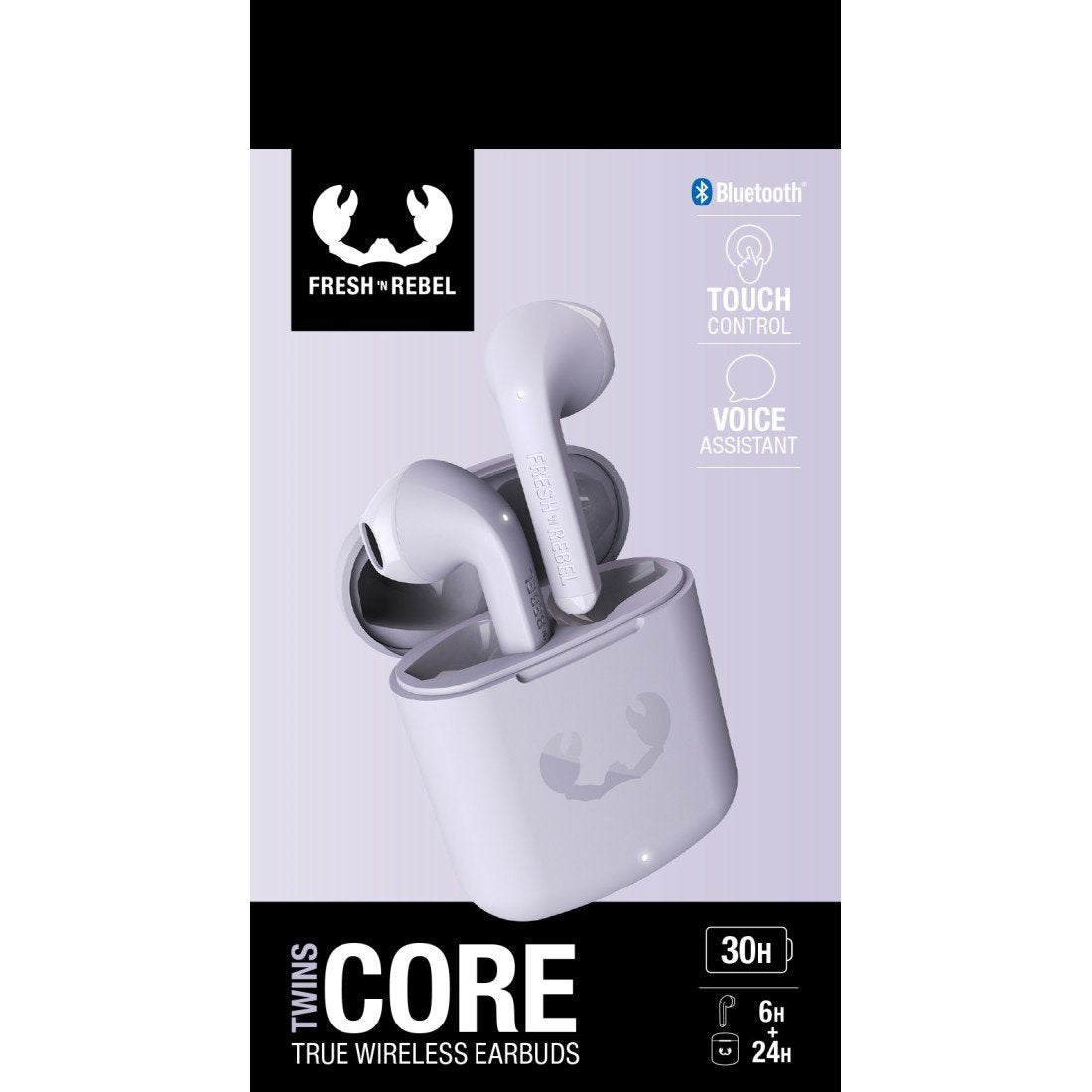 Auriculares Fresh 'N Rebel Twins Core True Wireless Stereo (Tws) Bluetooth Lila