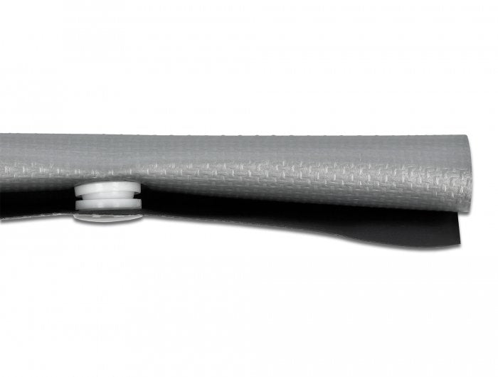 Delock Cableschutzschlauch Mit Knopfverschluss Hitzebeständig 2 M X 70 Mm Grau Schwarz