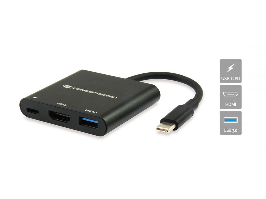 Adaptador Conceptronic Usb Tipo C Macho A Hdmi Usb-C Usb 3.0 Hembra Negro Donn01b