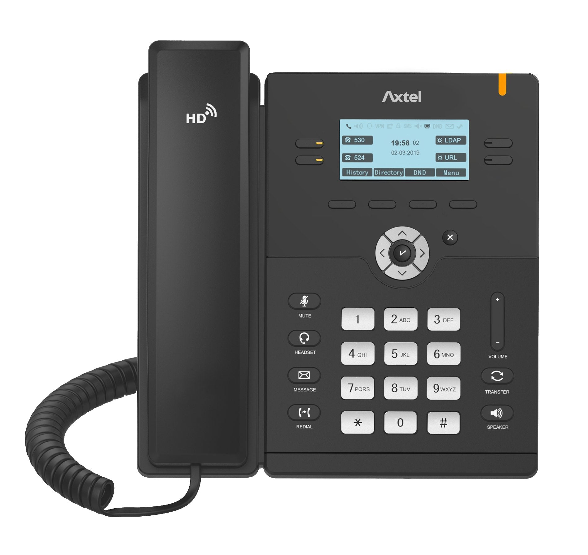 Telefono Axtel Ax-300g Fijo Ip - Poe - Hasta 4 Cuentas Sip - 1000 Entradas - Negro