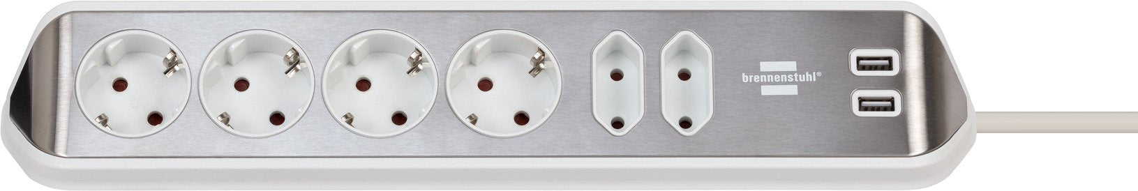 Brennenstuhl Estilo Eckstedoleiste 6-Fach Weiss