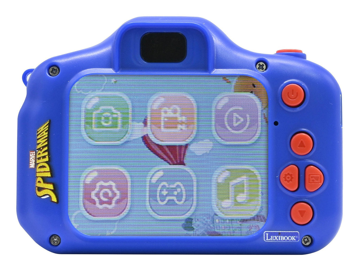 Cámara Lexibook Infantil Con Protección Spiderman 40 Megapixel Video 1080 Pixel Incluye Tarjeta Sd 8gb Juegos Azul