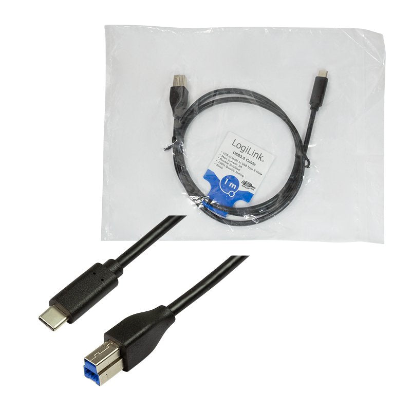EAN 4052792053173 - LogiLink CU0162 cable USB USB 3.2 Gen 1 (3.1 Gen 1) 1 m USB C USB B Negro imagen 5