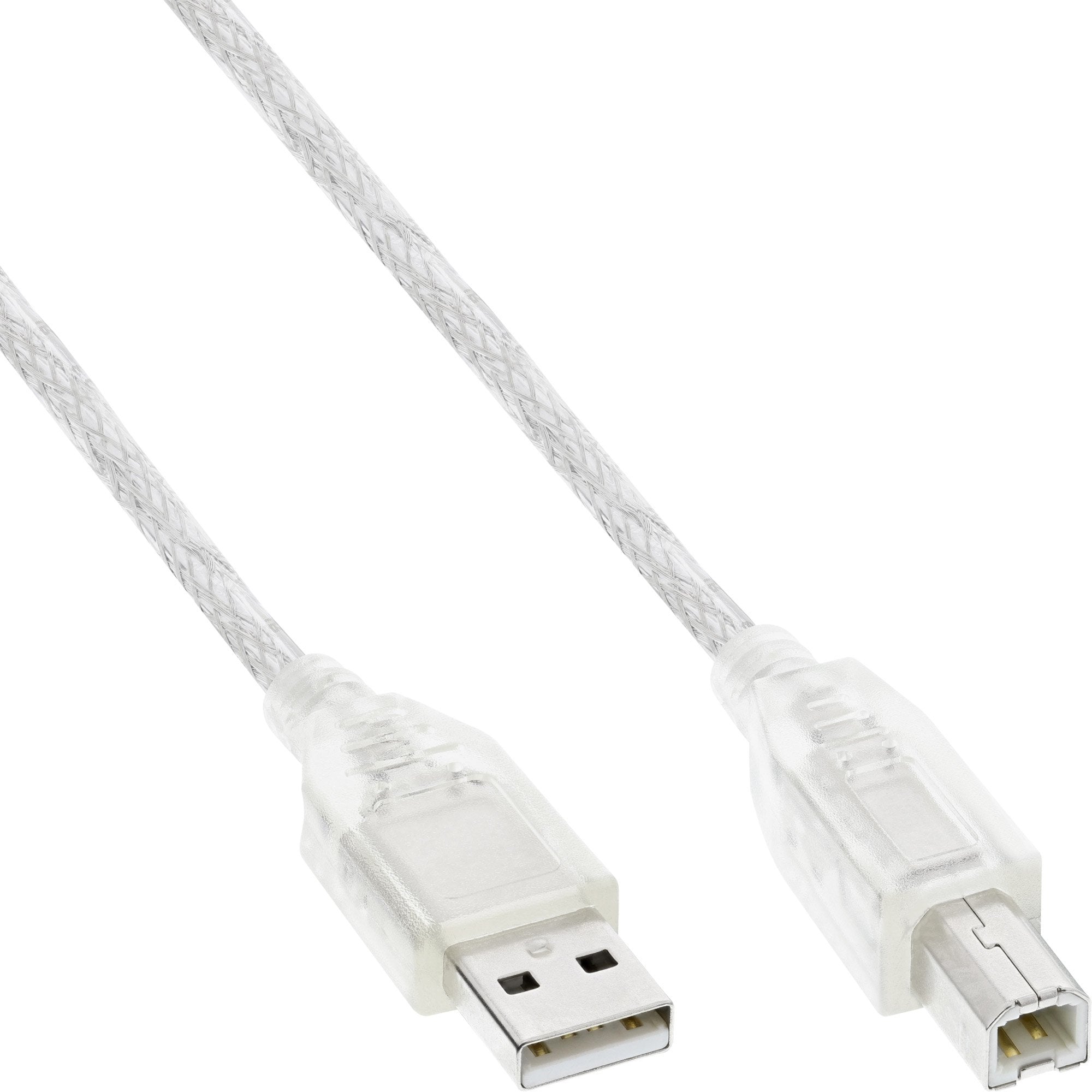 Inline Usb 2.0 Cable Tipo A A B Transparente 2m
