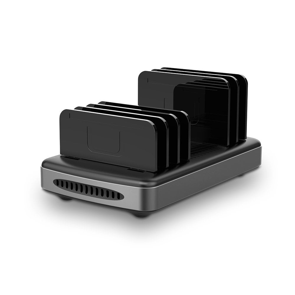 Lindy 73436 Estación De Carga Para 6 Tablets & Smartphones 160w Aluminio, Plástico Negro, Gris
