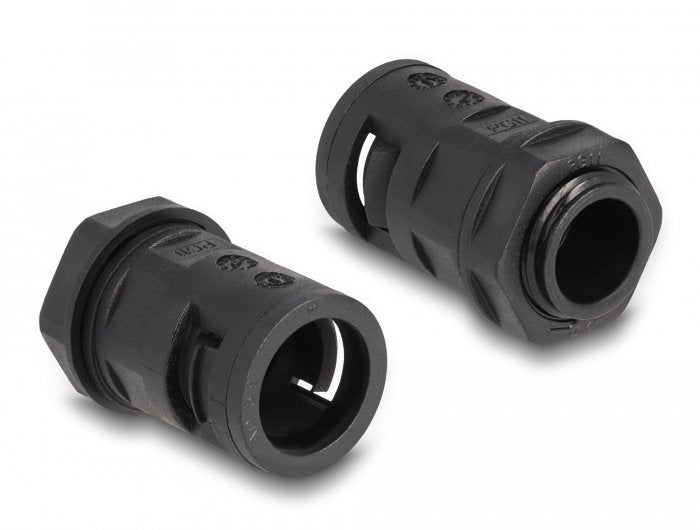 Delock Cableschutzschlauch 2 M X 15,8 Mm Mit 2 X Pg11 Schlauchverschraubung Set Schwarz