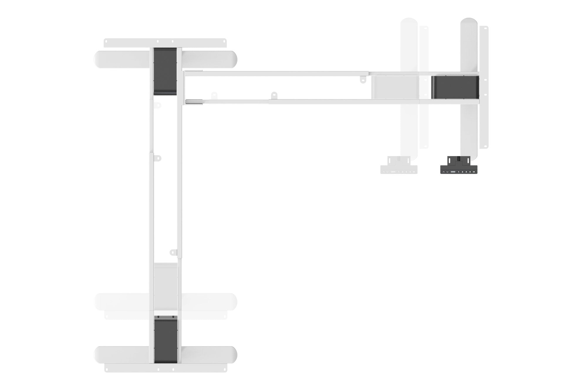 EAN 4016032487418 - Digitus DA-90453 estructura regulable para escritorio Eléctrico 3 pata(s) imagen 3