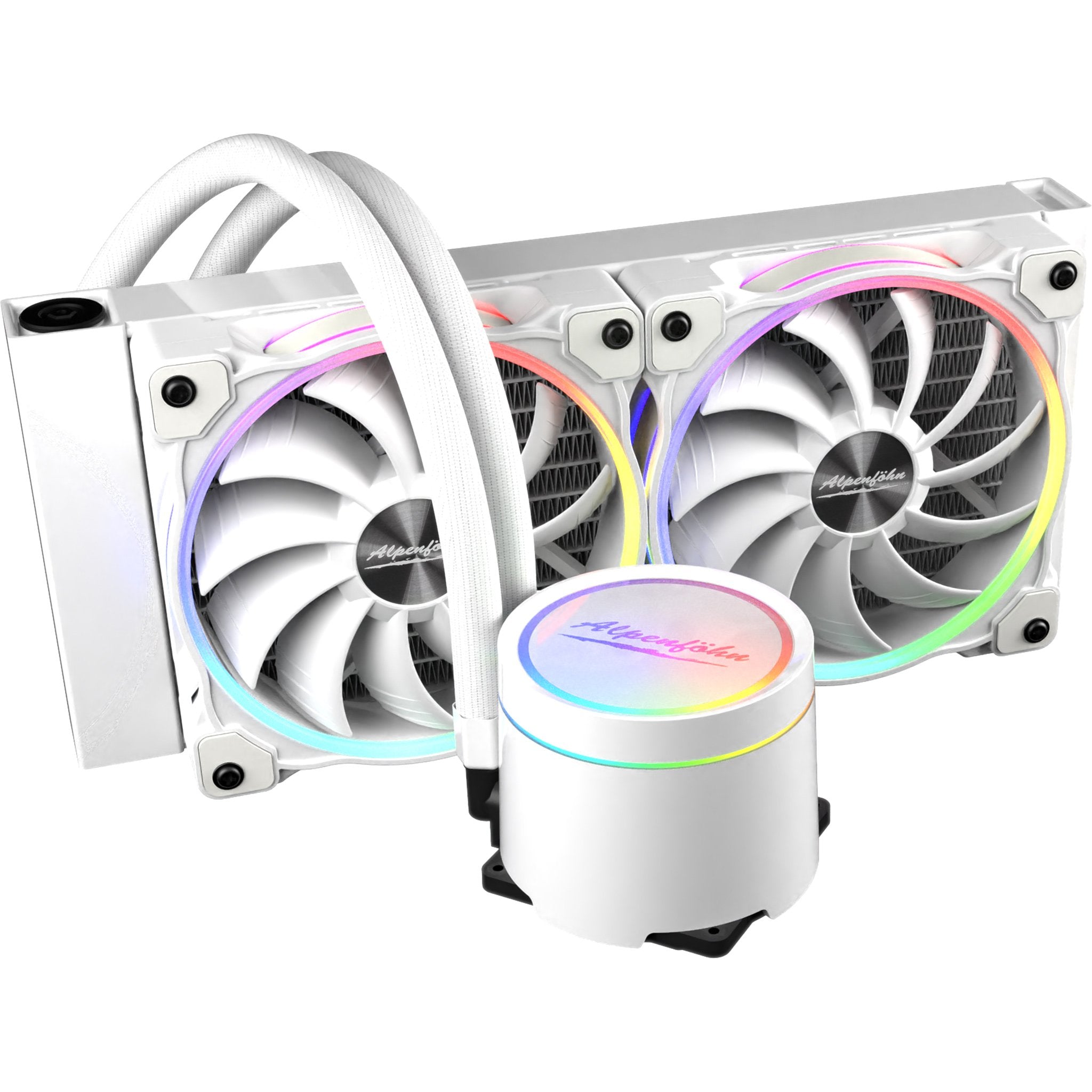 Alpenfohn Glacier Water 240 White High Speed Argb Cpu Water Cooler - 240mm